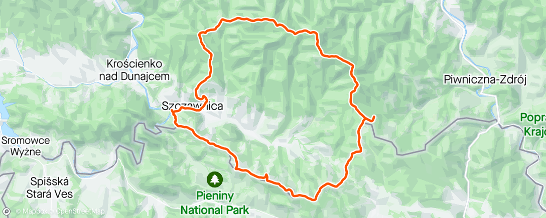 Map of the activity, Pieniny Ultra Trail - Wielka Priehyba
