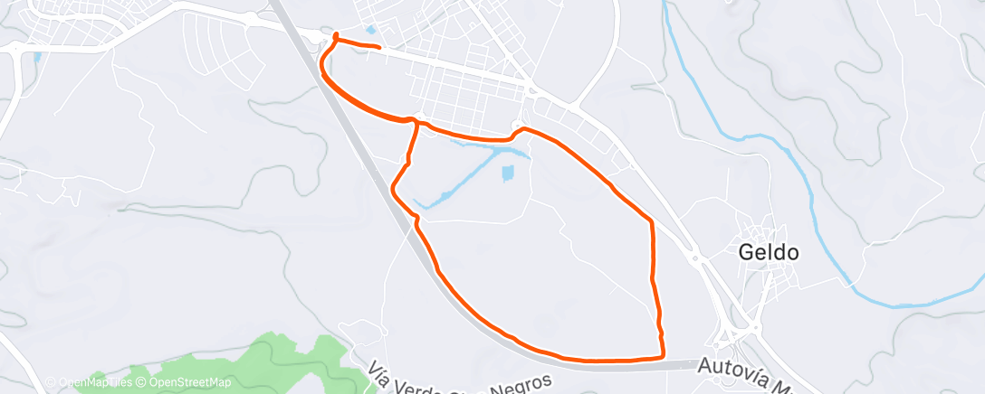 Map of the activity, Carrera por la mañana