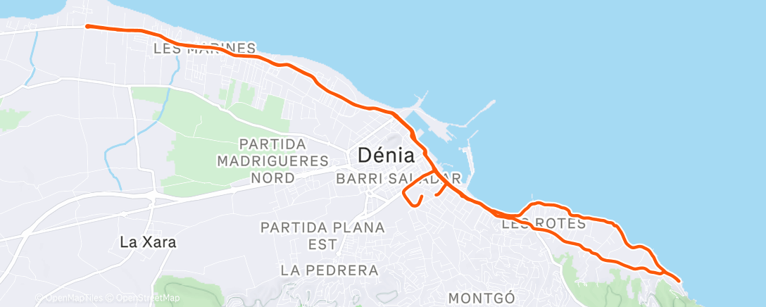 Map of the activity, Denia - Les Rotes #14