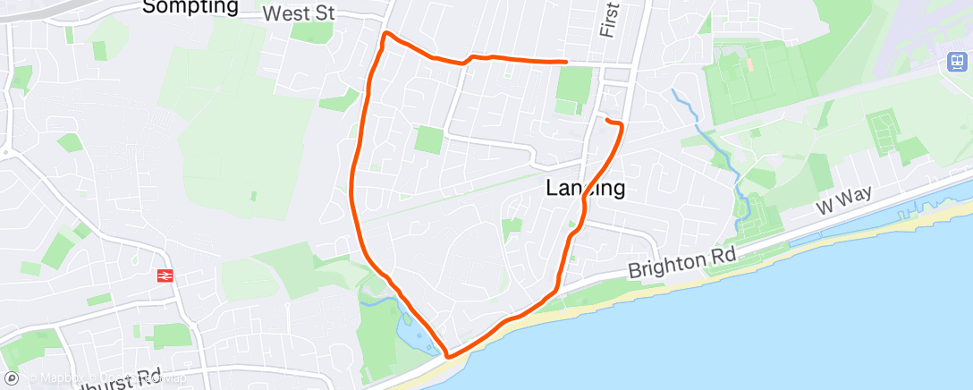 Map of the activity, Afternoon Run