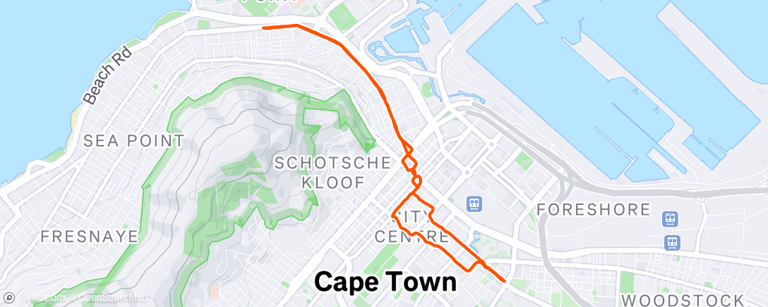 Map of the activity, Evening Run