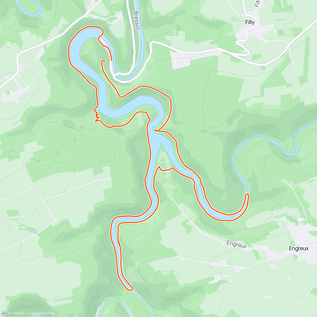 活动地图，Rund um den Stausee von Nisramont bei La Roche-en-Ardenne – Belgische Ardennen