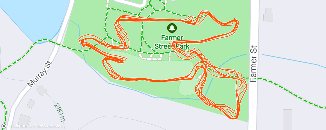 Map of the activity, Urban jam race