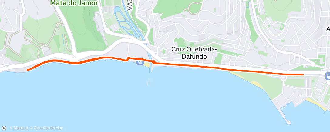 Map of the activity, Afternoon Run