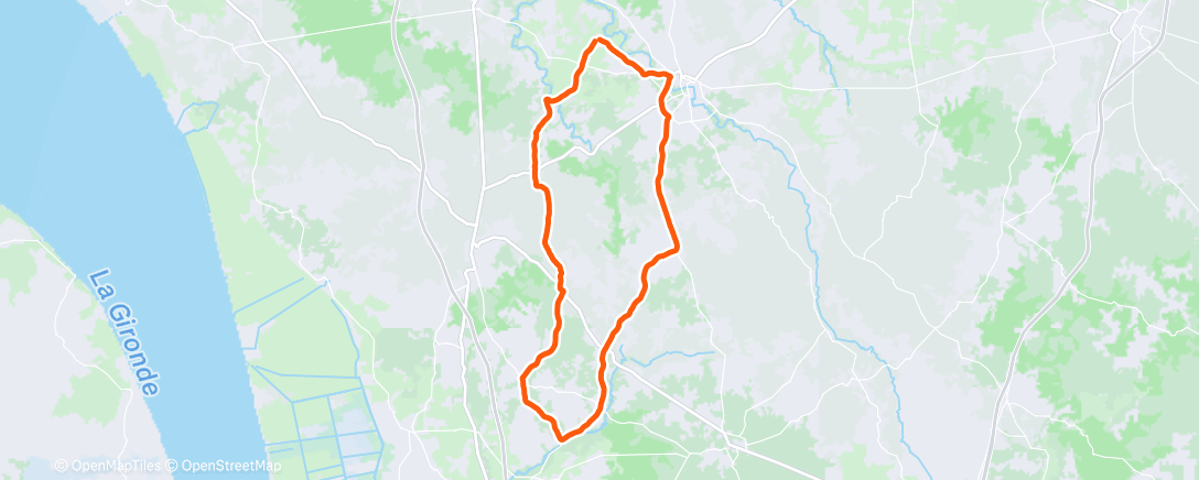 Map of the activity, Sortie vélo le matin