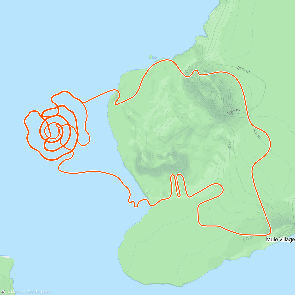 Mapa da atividade, Zwift - Volcano Climb in Watopia