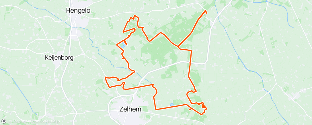 Map of the activity, Route Zelhem