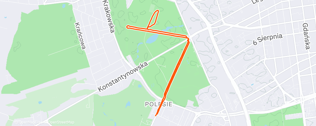 Map of the activity, Afternoon Walk