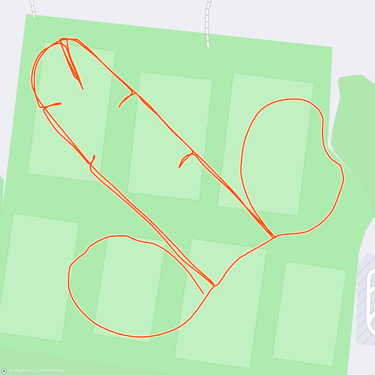 Map of the activity, Evening Run