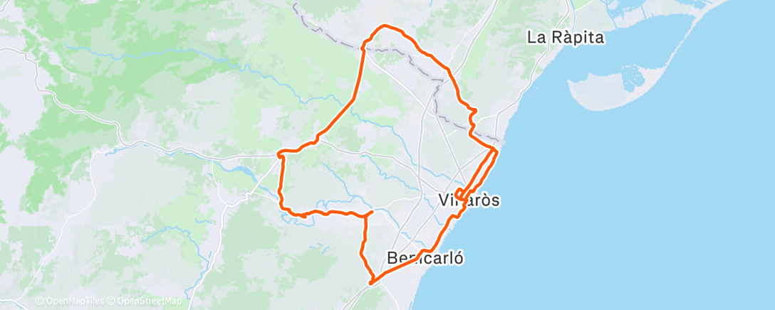 Map of the activity, Bicicleta por la mañana