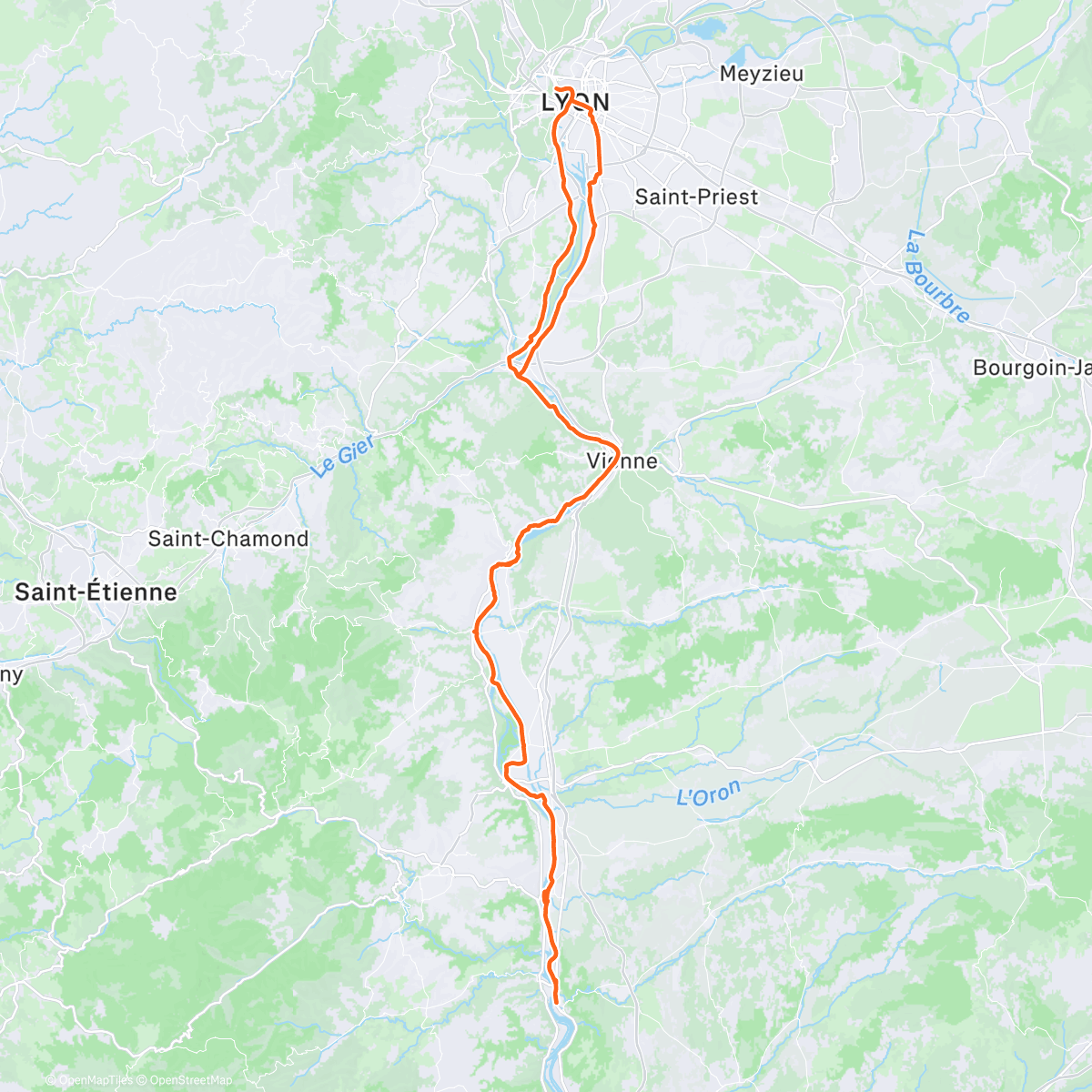 Map of the activity, Tempête dans la vallée 🌬🥵...l'occasion de taffer ma résistance