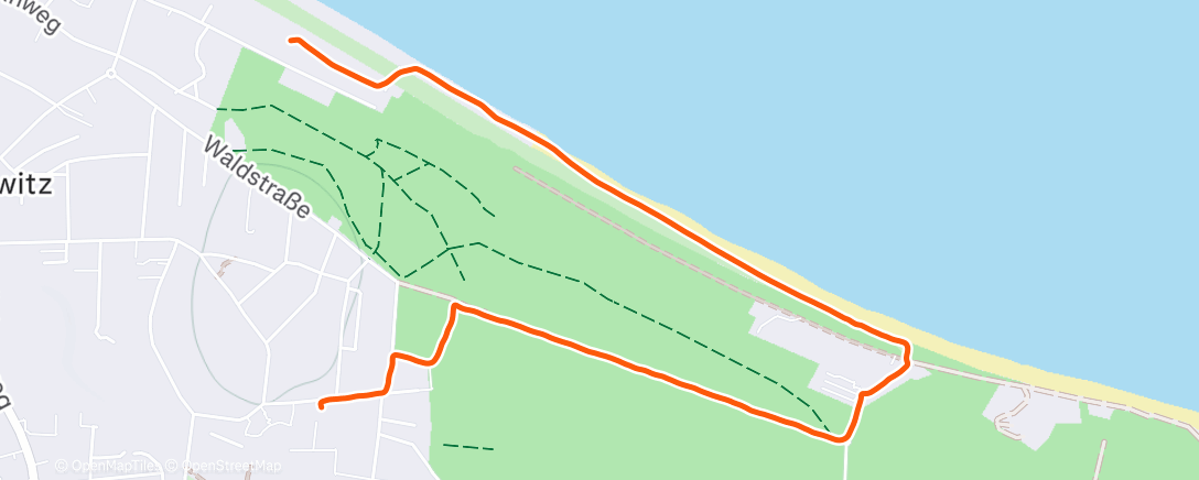 Карта физической активности (Spaziergang am Nachmittag)