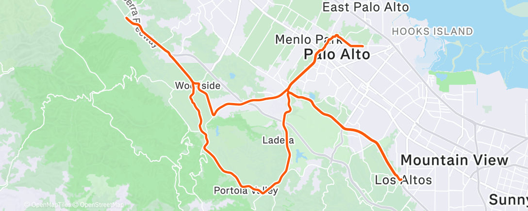 Map of the activity, Morning Ride
