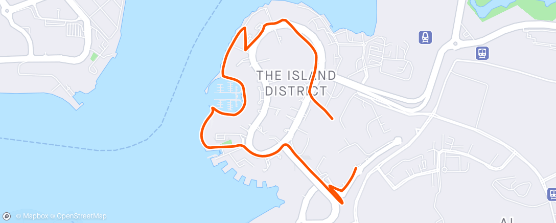 Map of the activity, 5km in the morning heat