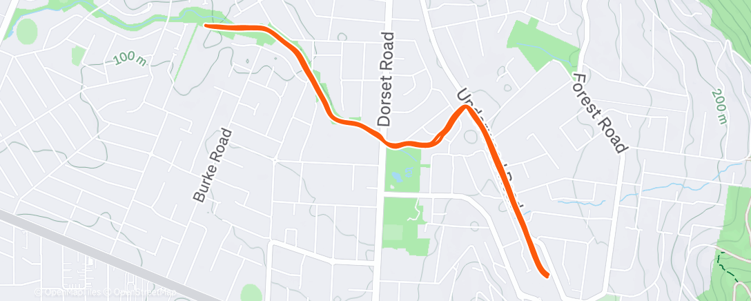 Map of the activity, Morning Run