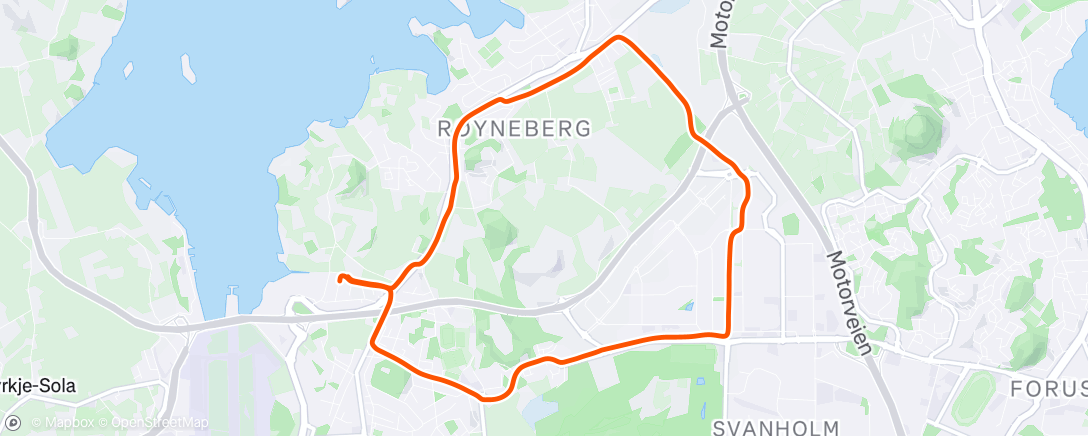 Map of the activity, Afternoon Run