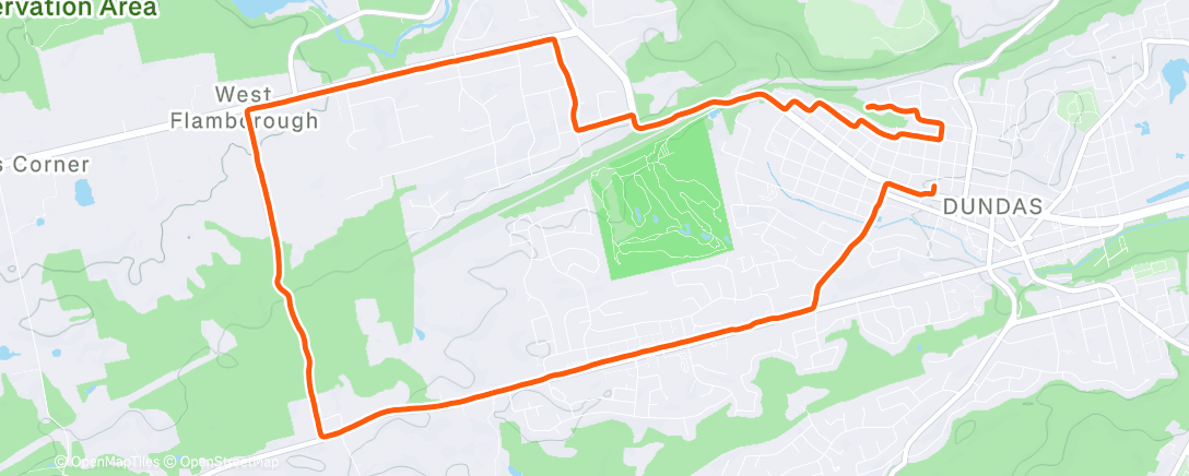Map of the activity, Lunch Run
