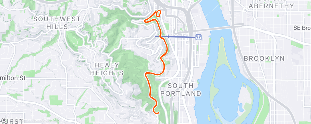 Map of the activity, Morning Run