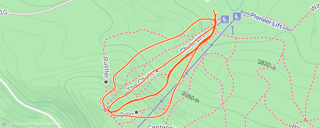 Map of the activity, Afternoon Backcountry Ski