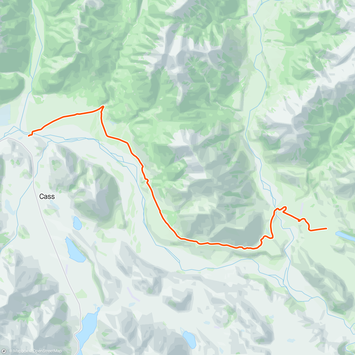 Map of the activity, Kinomap - Mt White Bridge