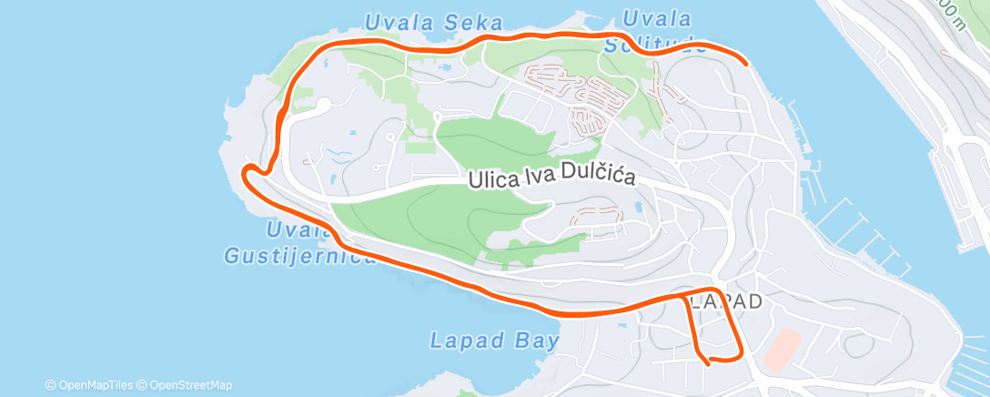 Map of the activity, Morning Run