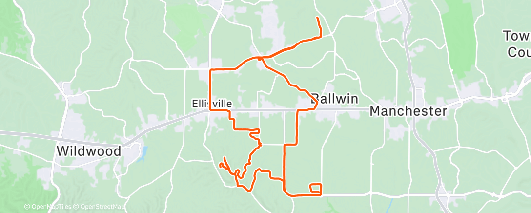 Map of the activity, Morning Run