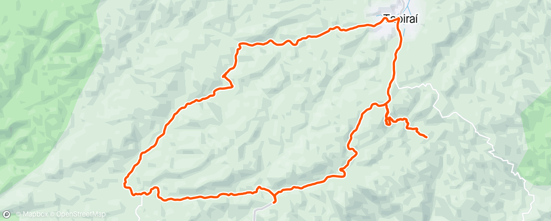 Map of the activity, Volta das cachoeiras em Tapirai.. Limoeiro - Chá - Alecrim 🏞️🚴🏻‍♂️