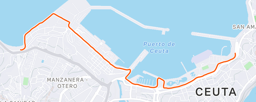 Map of the activity, Carrera de mañana