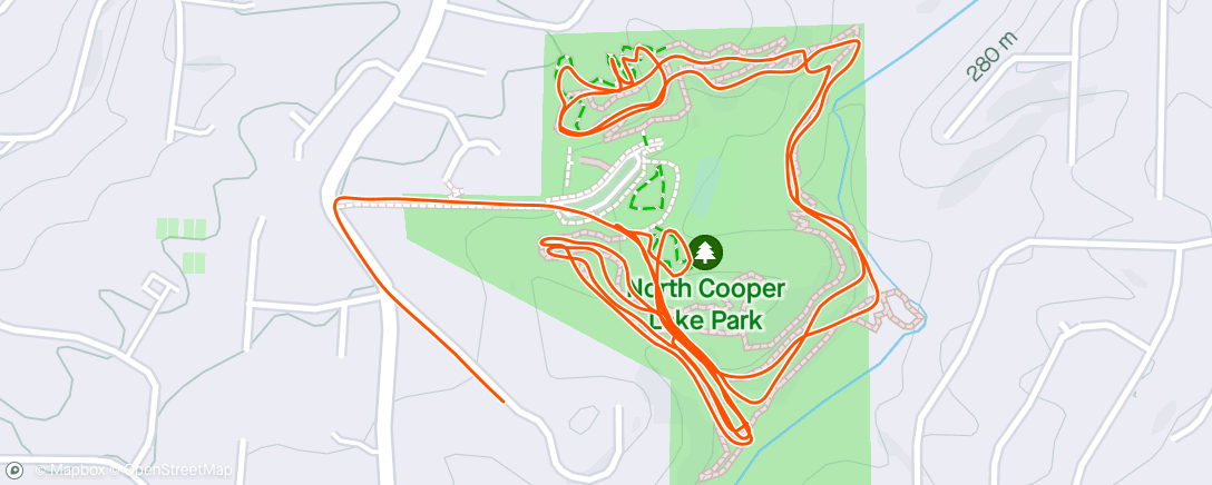 Mapa da atividade, Afternoon E-Bike Ride