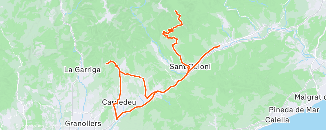 Map of the activity, Lunch Ride