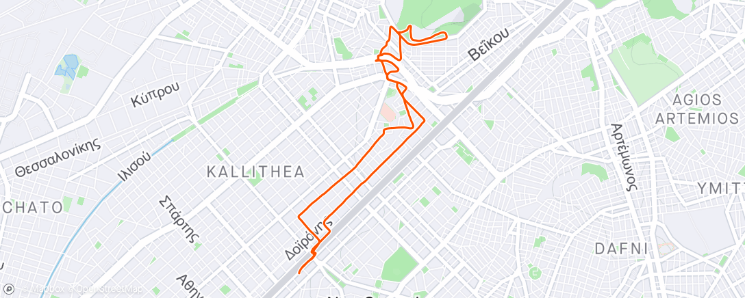 Map of the activity, Morning run @ Athens 🇬🇷