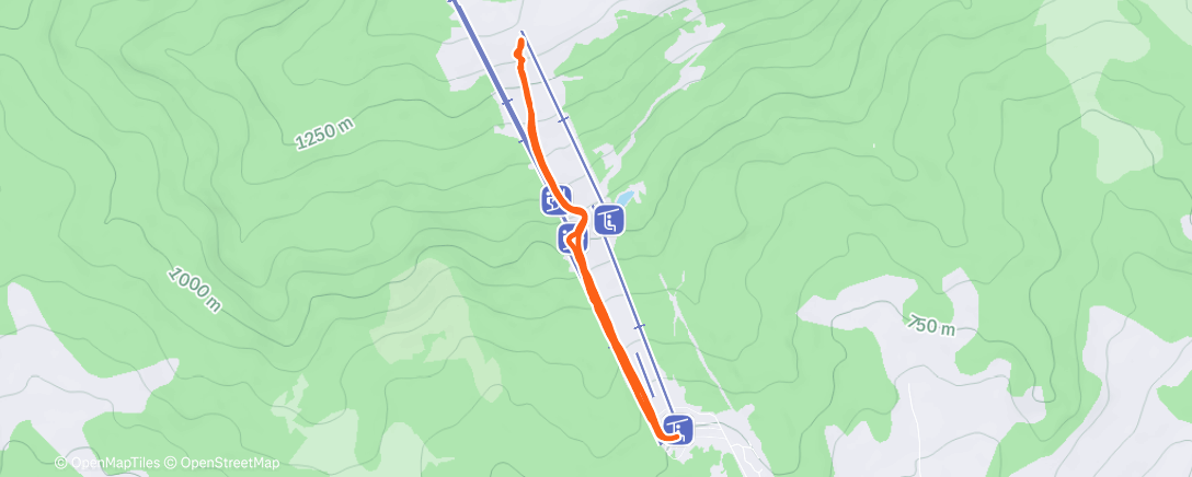 Map of the activity, Morning Backcountry Ski
