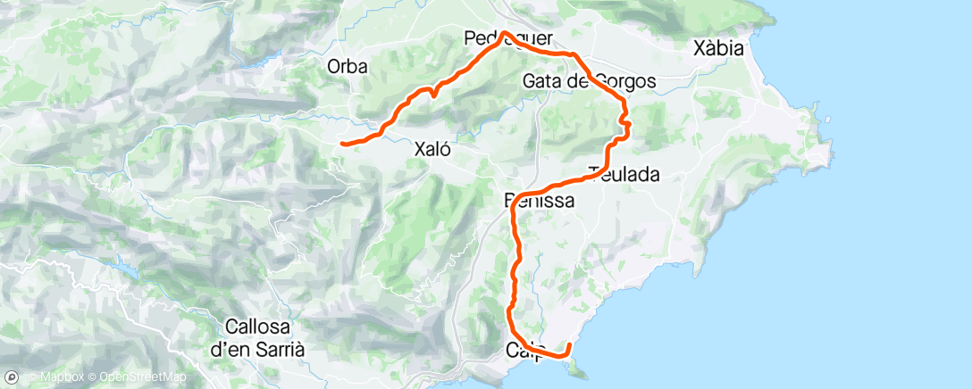 Map of the activity, Calpe 1