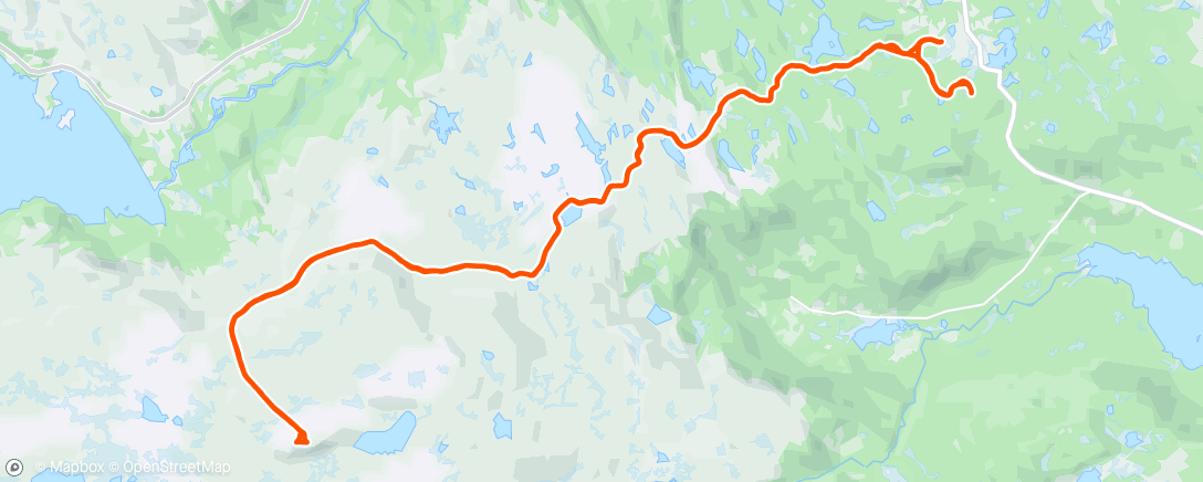 Map of the activity, Tur til Ustetind med Ingvild