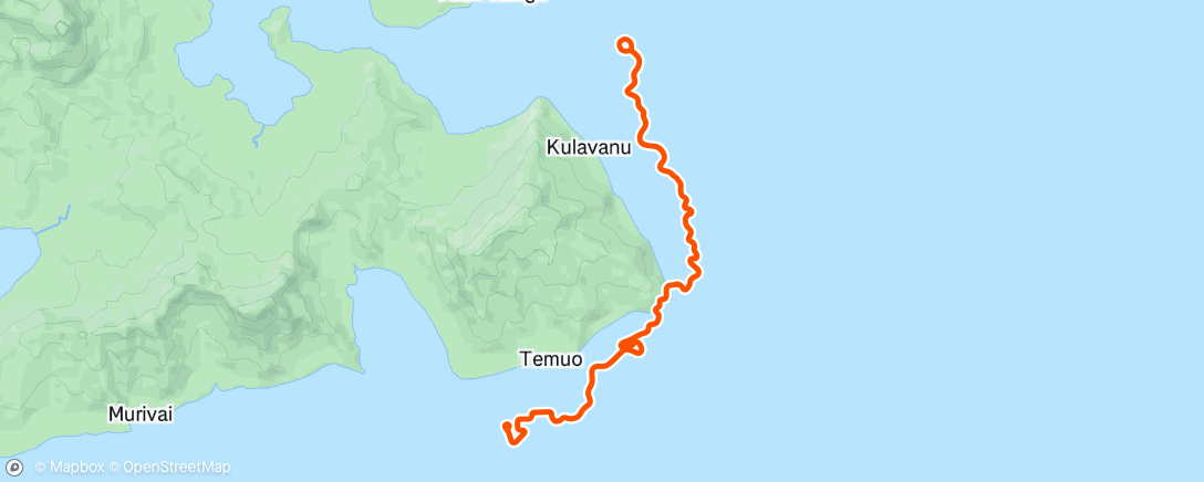 Map of the activity, Zwift - Aerobic Builds on Southern Coast Cruise in Watopia