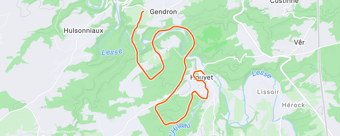 Карта физической активности (MyWhoosh - Ardennes)