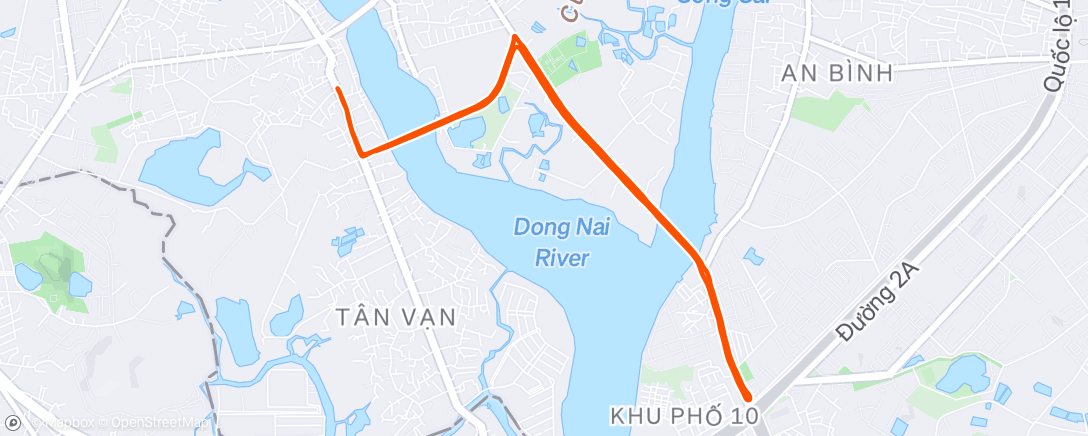 Map of the activity, Evening Run