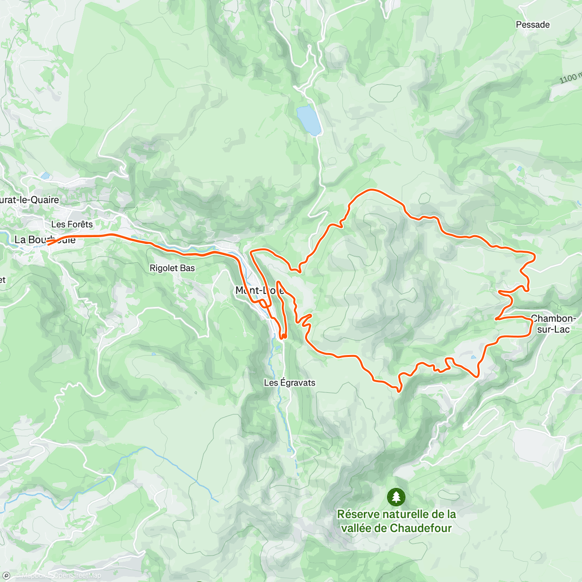 Map of the activity, Dernière sortie du séjour.