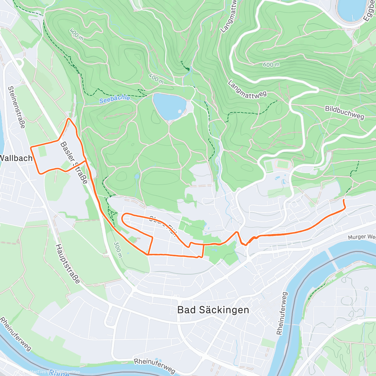 Map of the activity, Lunch Run
