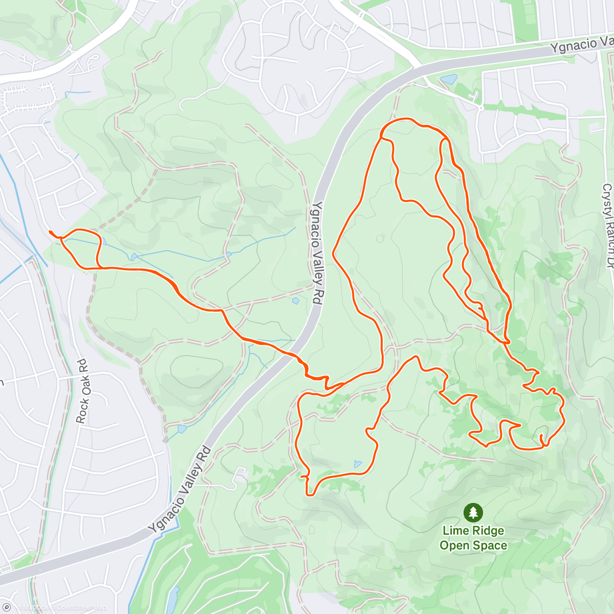 Map of the activity, Lime Ridge With Frenchy