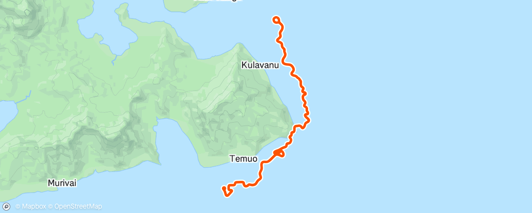 Карта физической активности (Zwift - Southern Coast Cruise in Watopia)