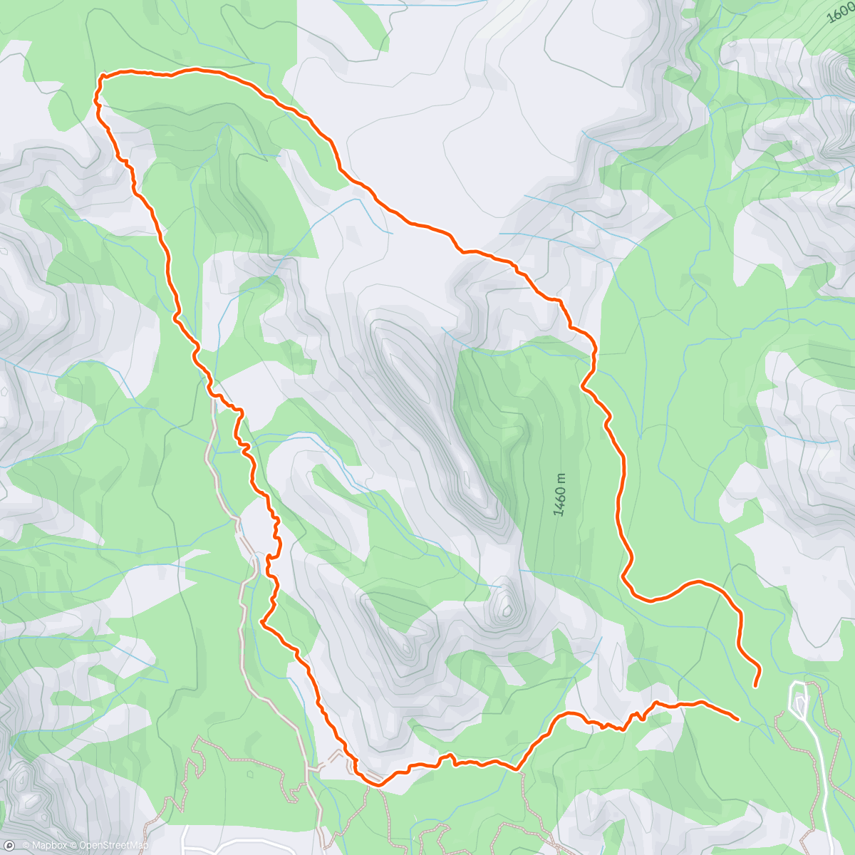 Map of the activity, Afternoon Hike