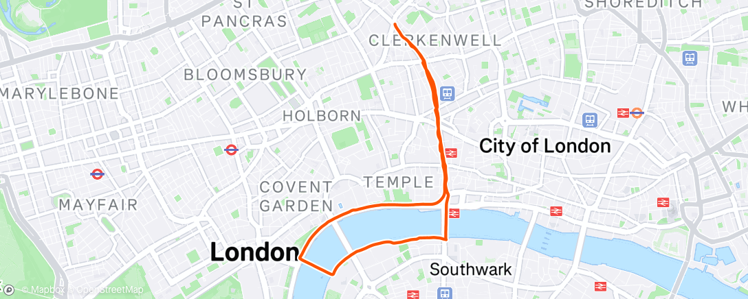 Map of the activity, Morning Run