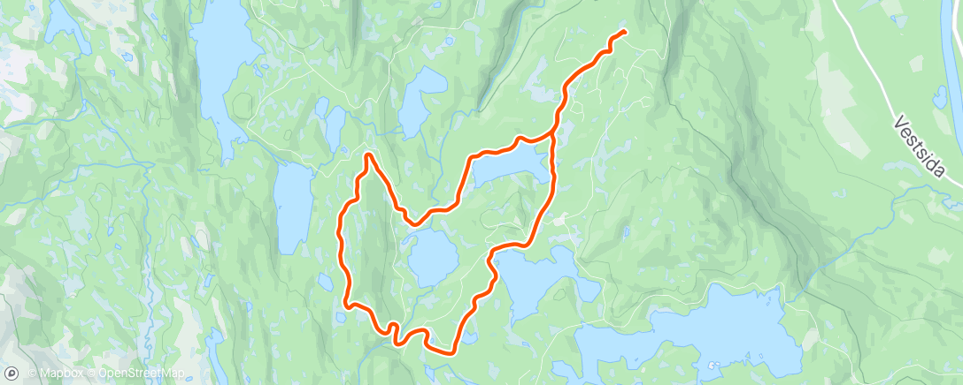 Map of the activity, Blefjell - Nysnø og klister kamuflert med voks