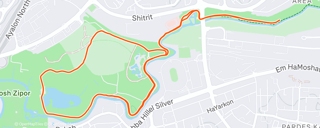 Map of the activity, Evening Run