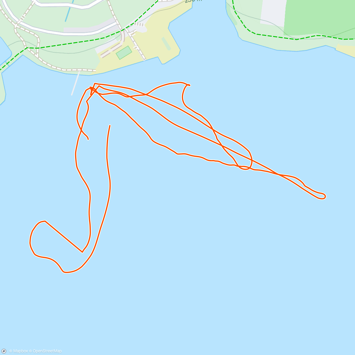 Map of the activity, Stand-up paddle le midi
