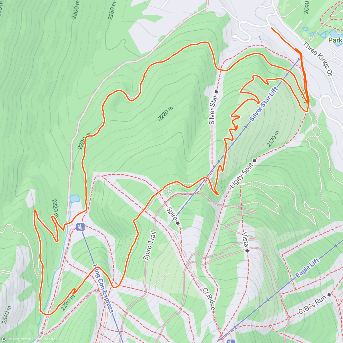 Map of the activity, Morning Trail Run