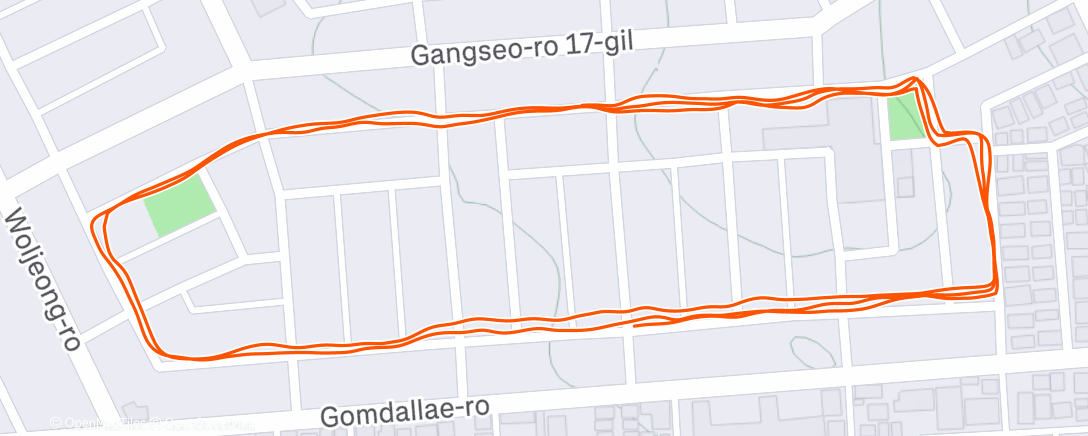 Карта физической активности (Night Run)