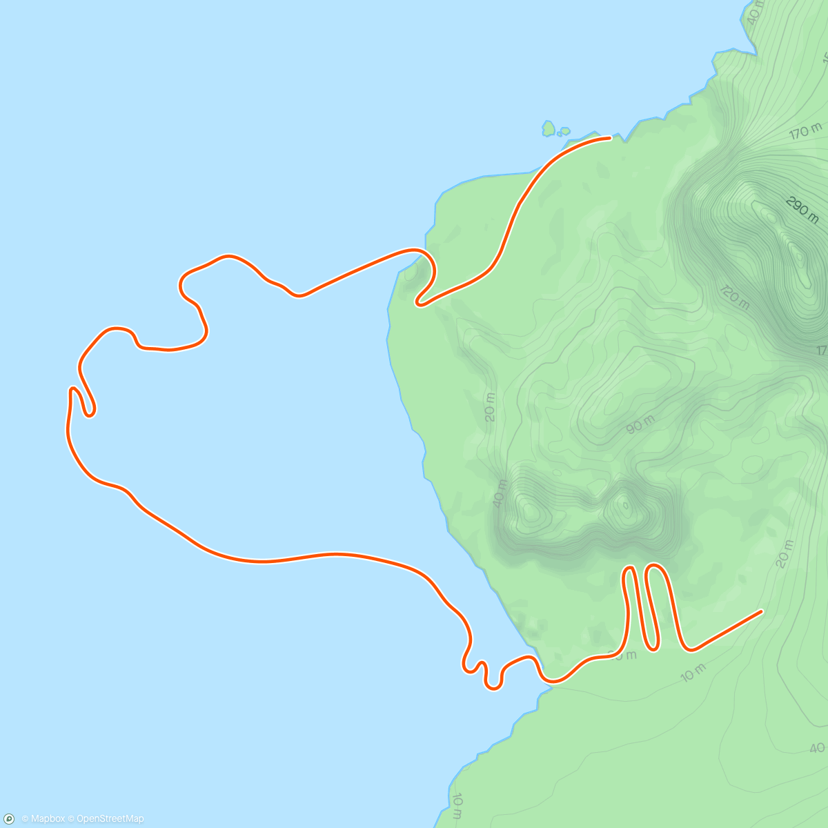 Map of the activity, Zwift - Spiral into the Volcano in Watopia