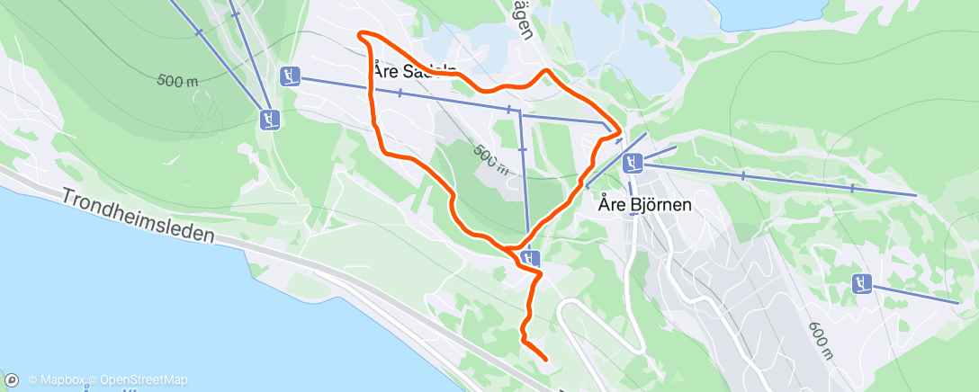 Map of the activity, Evening Workout